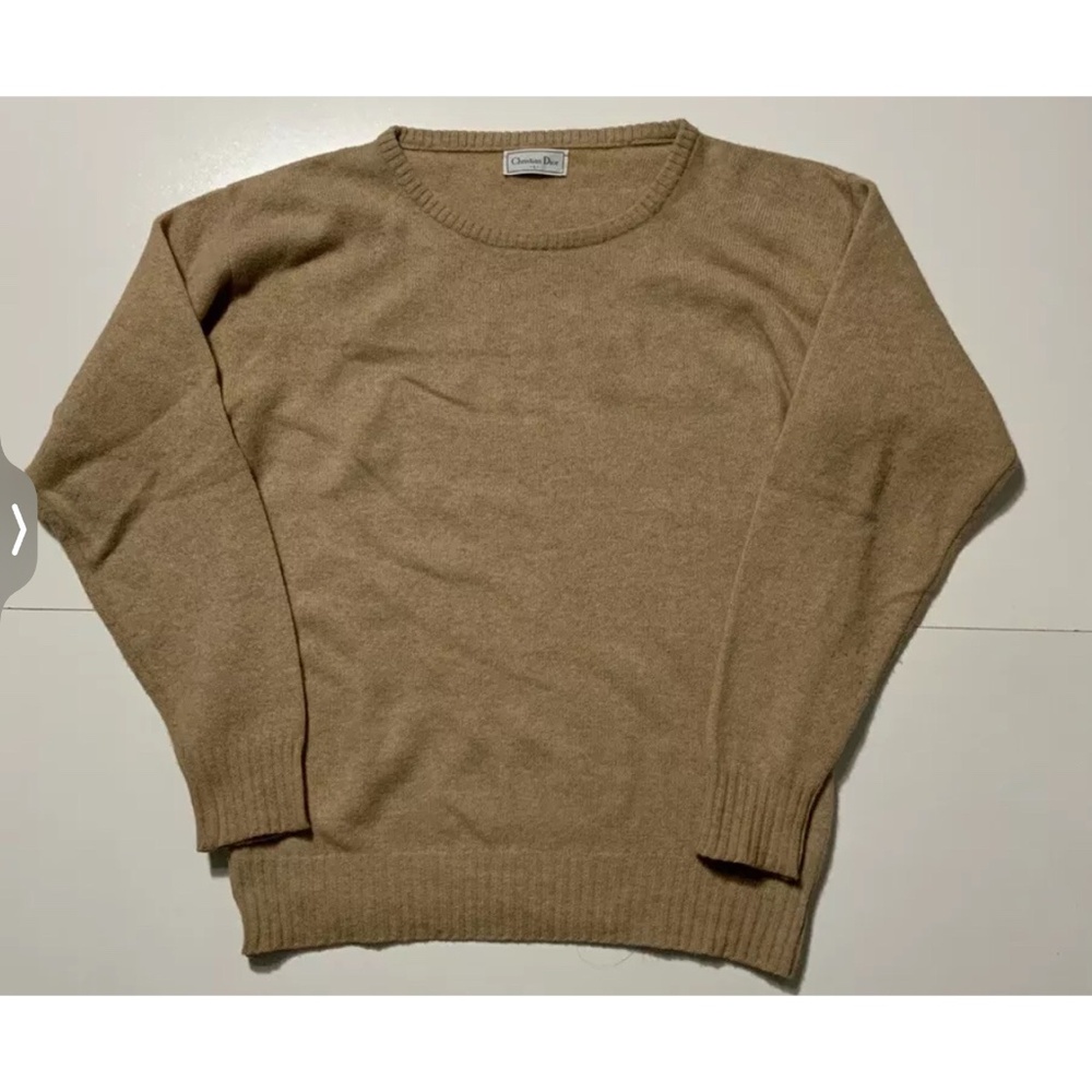 Vintage Christian Dior 100% Scottish Cashmere Knit Sweater Size Large